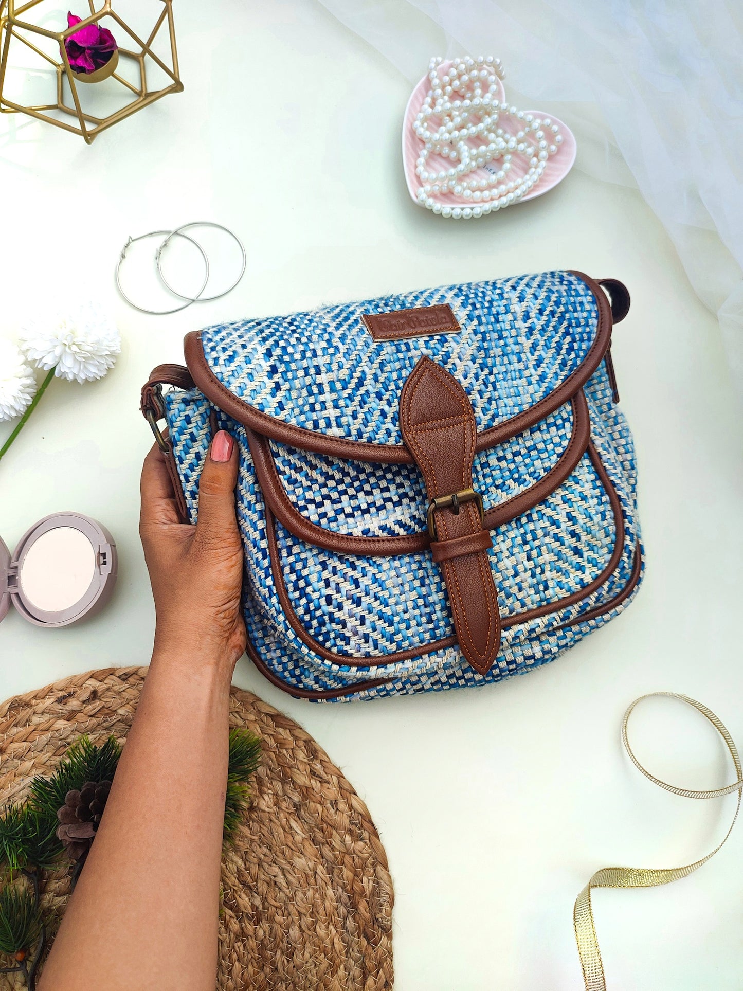Skyey Twine Saddle Sling Bag