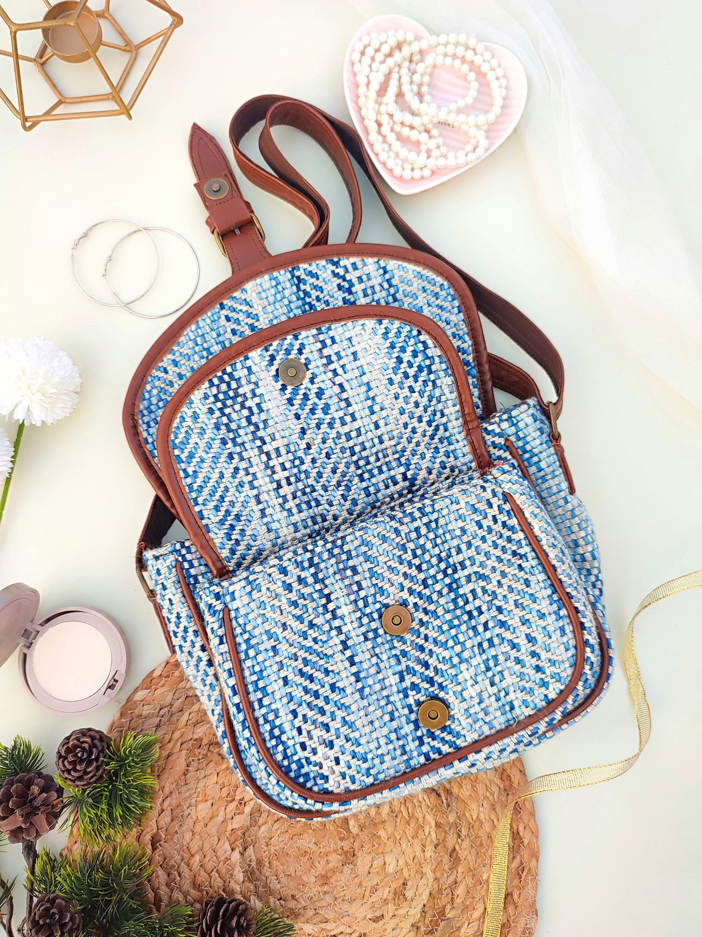 Skyey Twine Saddle Sling Bag