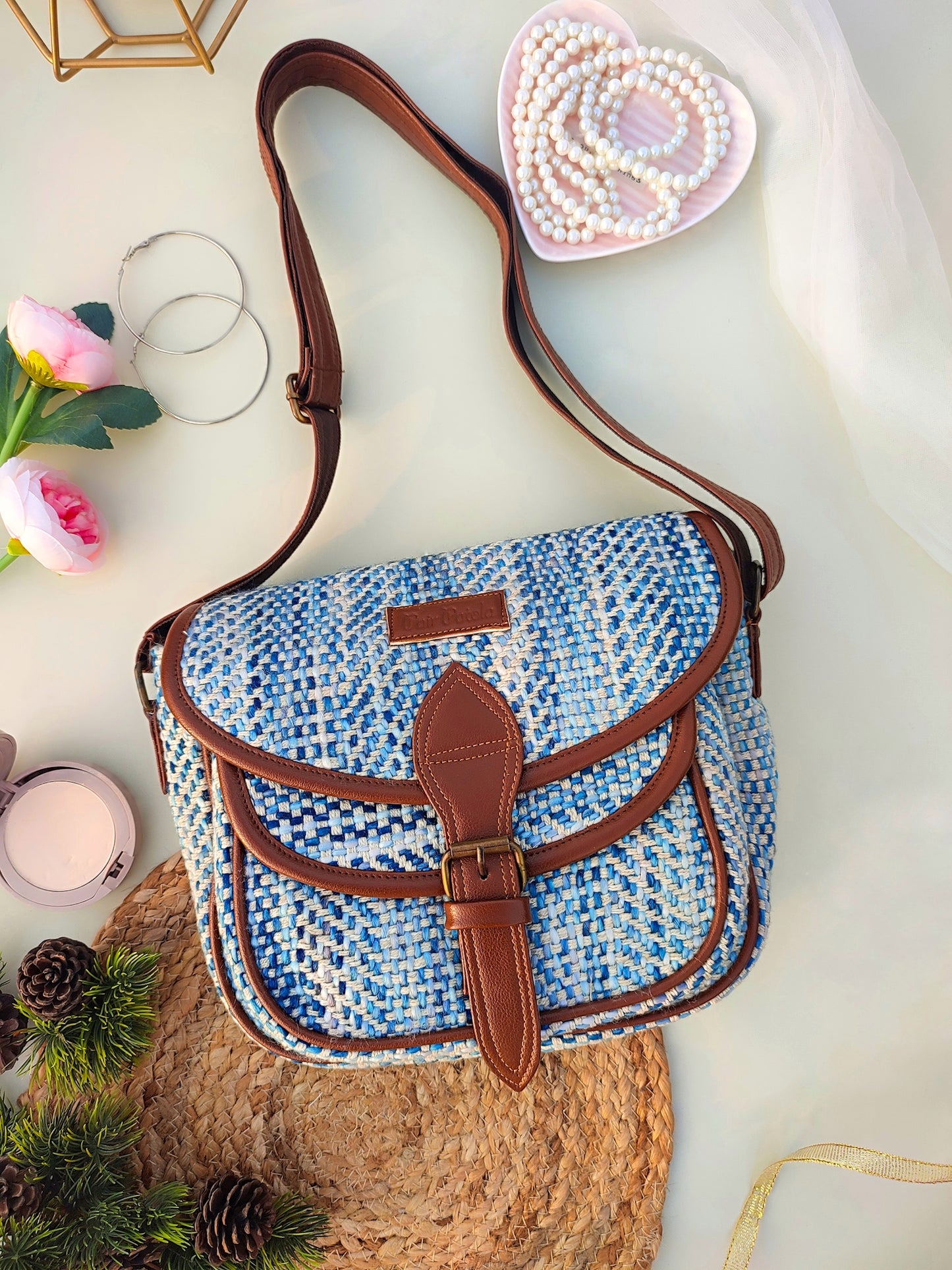 Skyey Twine Saddle Sling Bag