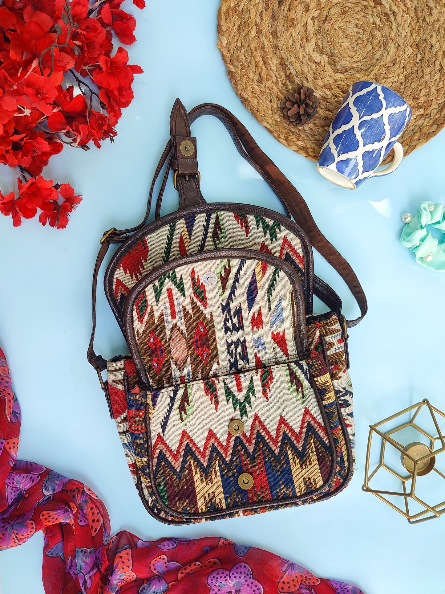 Tribal Twist Saddle Sling Bag