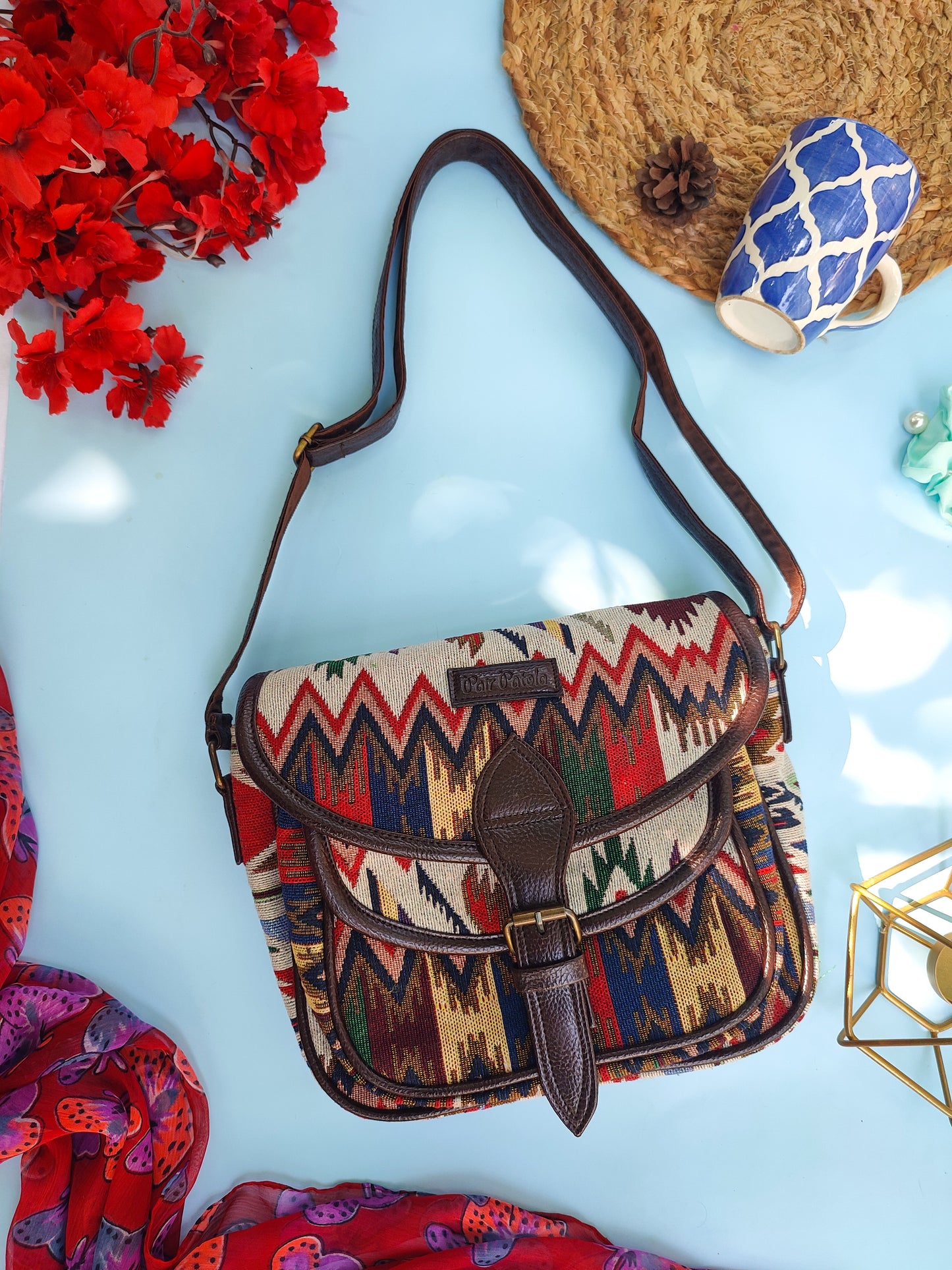Tribal Twist Saddle Sling Bag