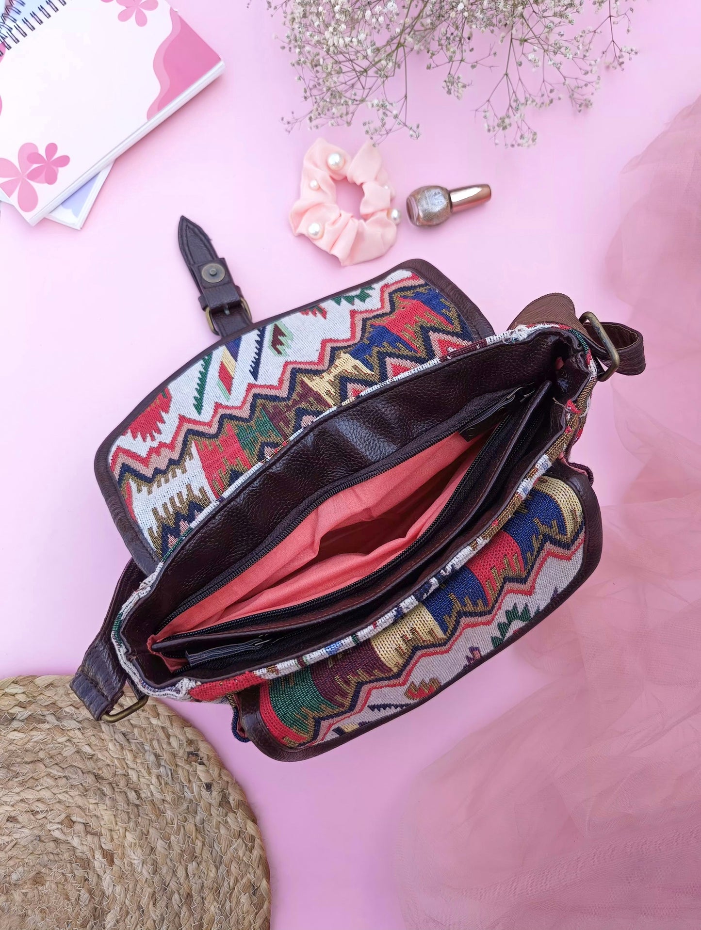 Tribal Twist Saddle Sling Bag