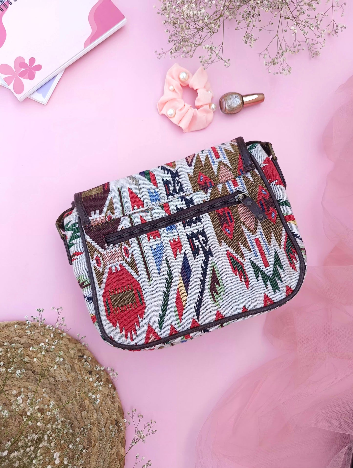 Tribal Twist Saddle Sling Bag