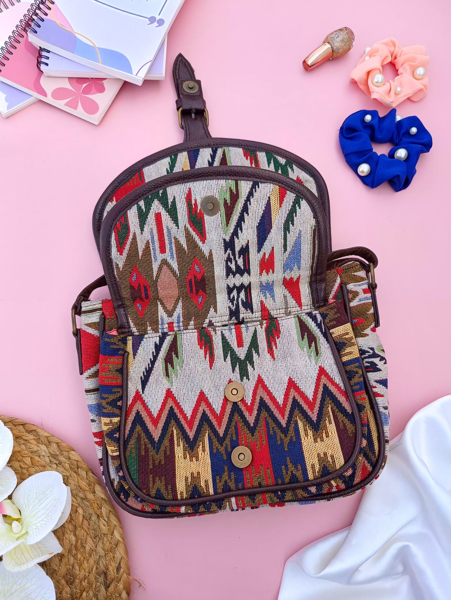 Tribal Twist Saddle Sling Bag
