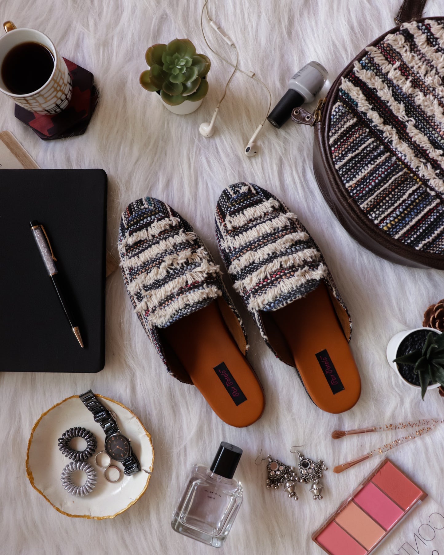 Frosted Snowflakes Slip Ons