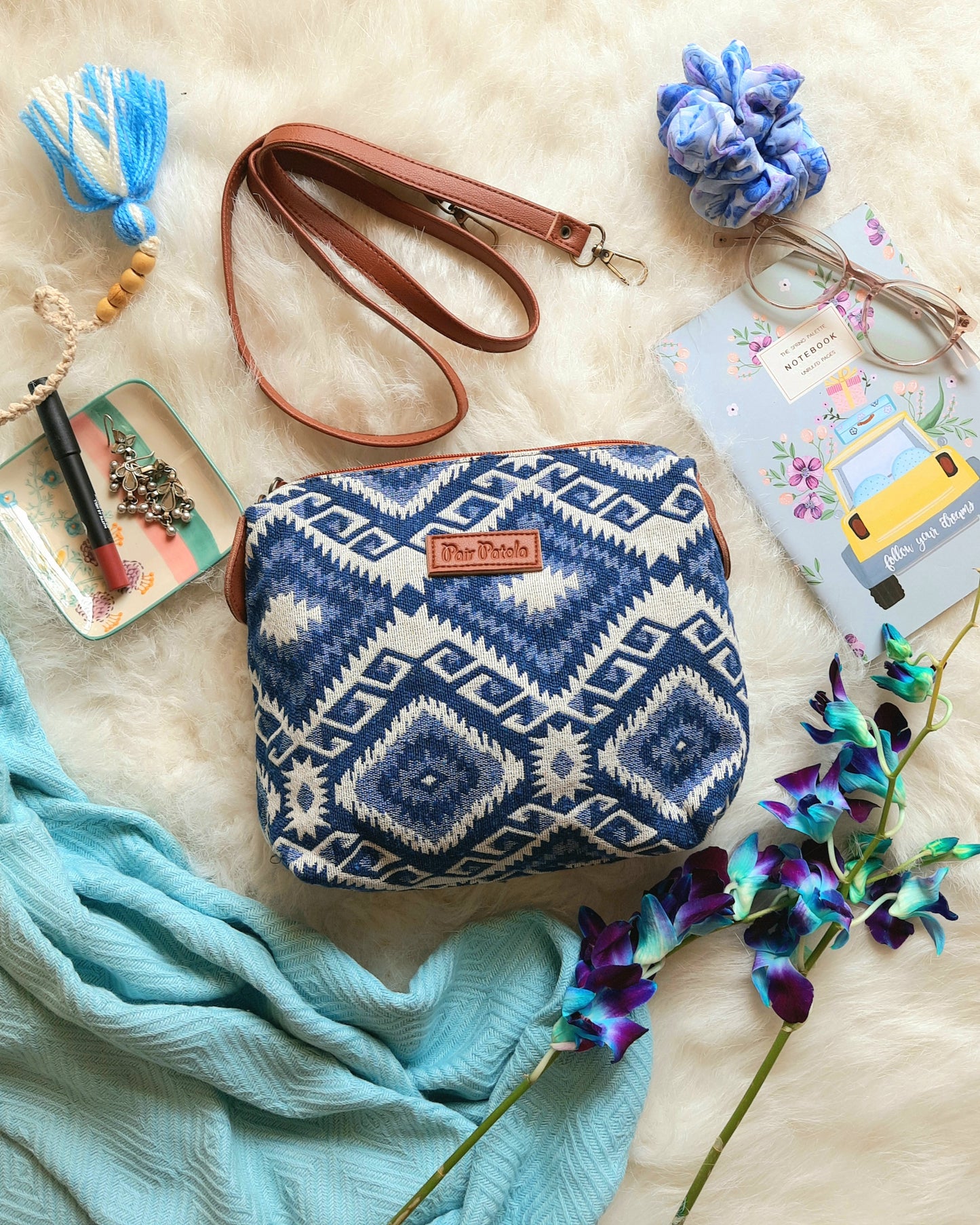 Classic Azure Sling Bag