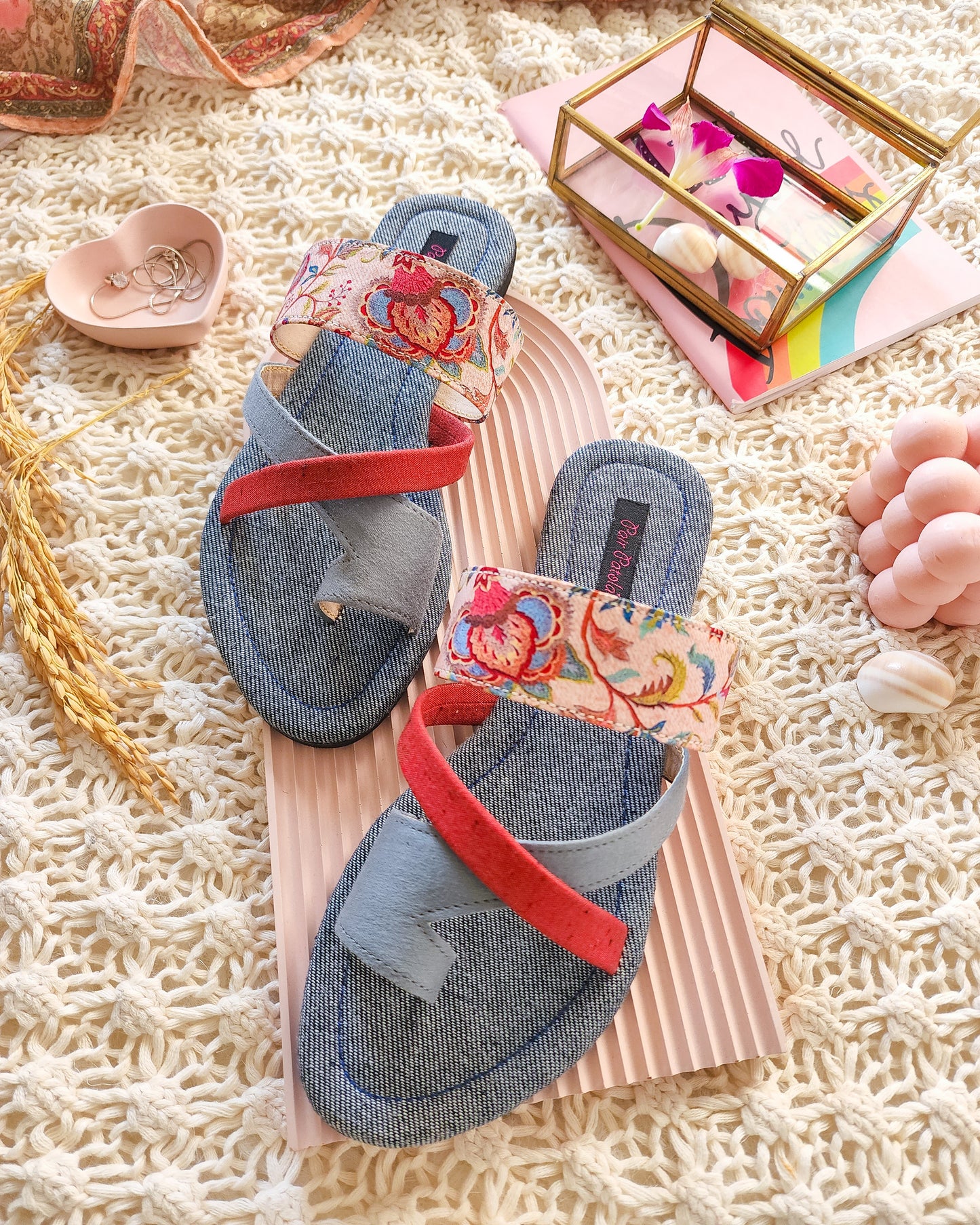 Ruby Bloom Flats Slip Ons