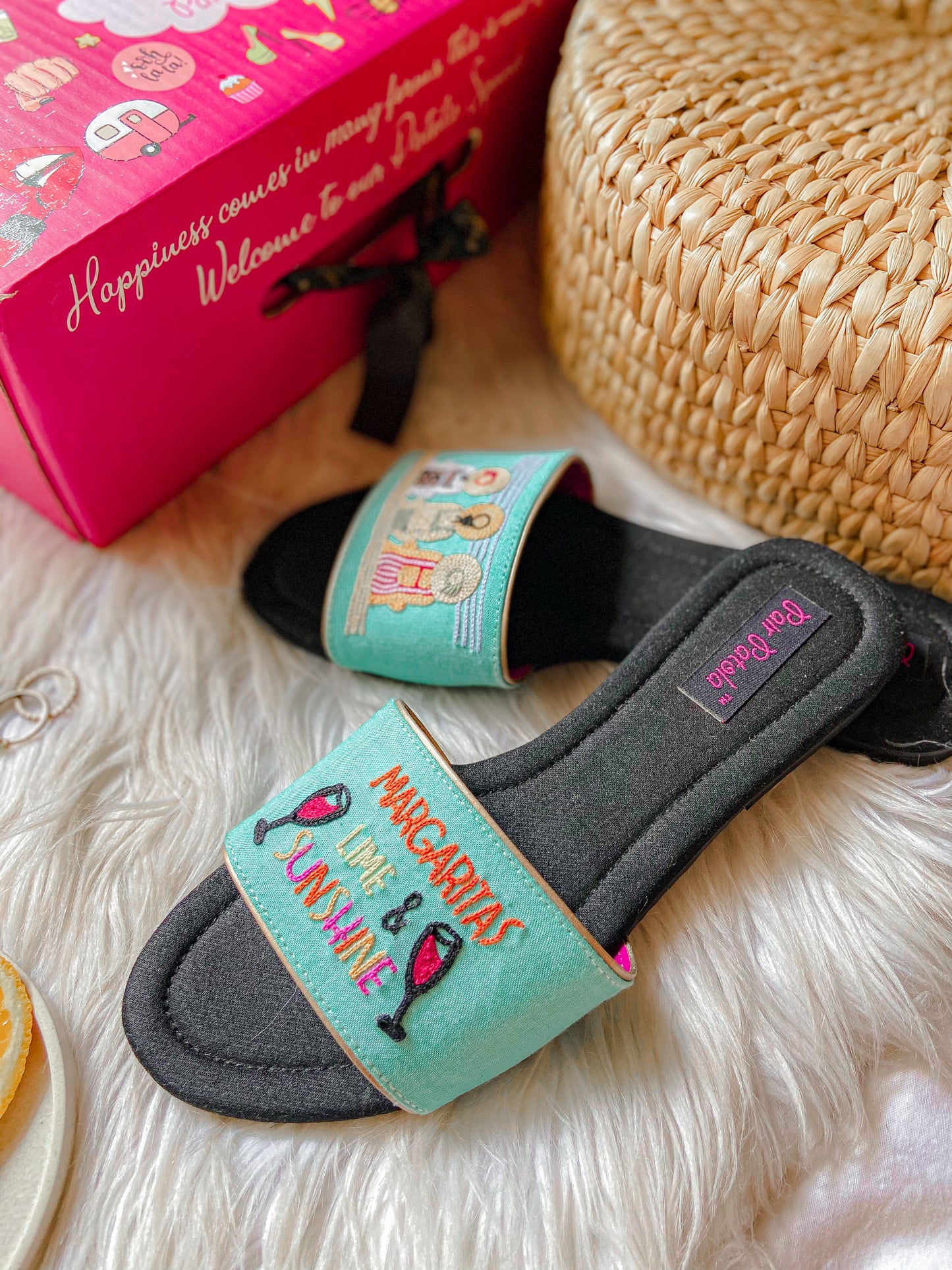 Sip And Soak Embroidery Slip Ons
