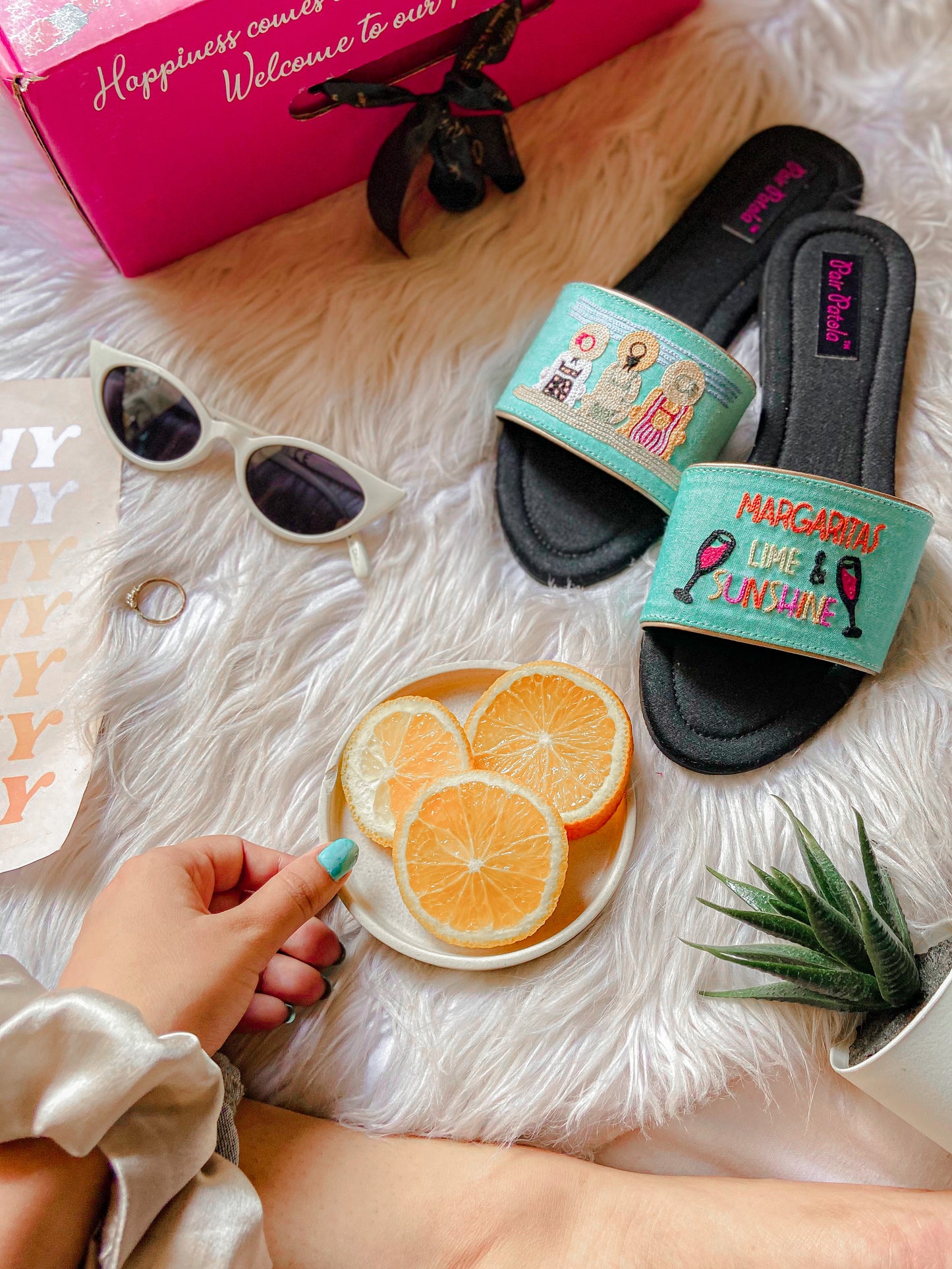Sip And Soak Embroidery Slip Ons