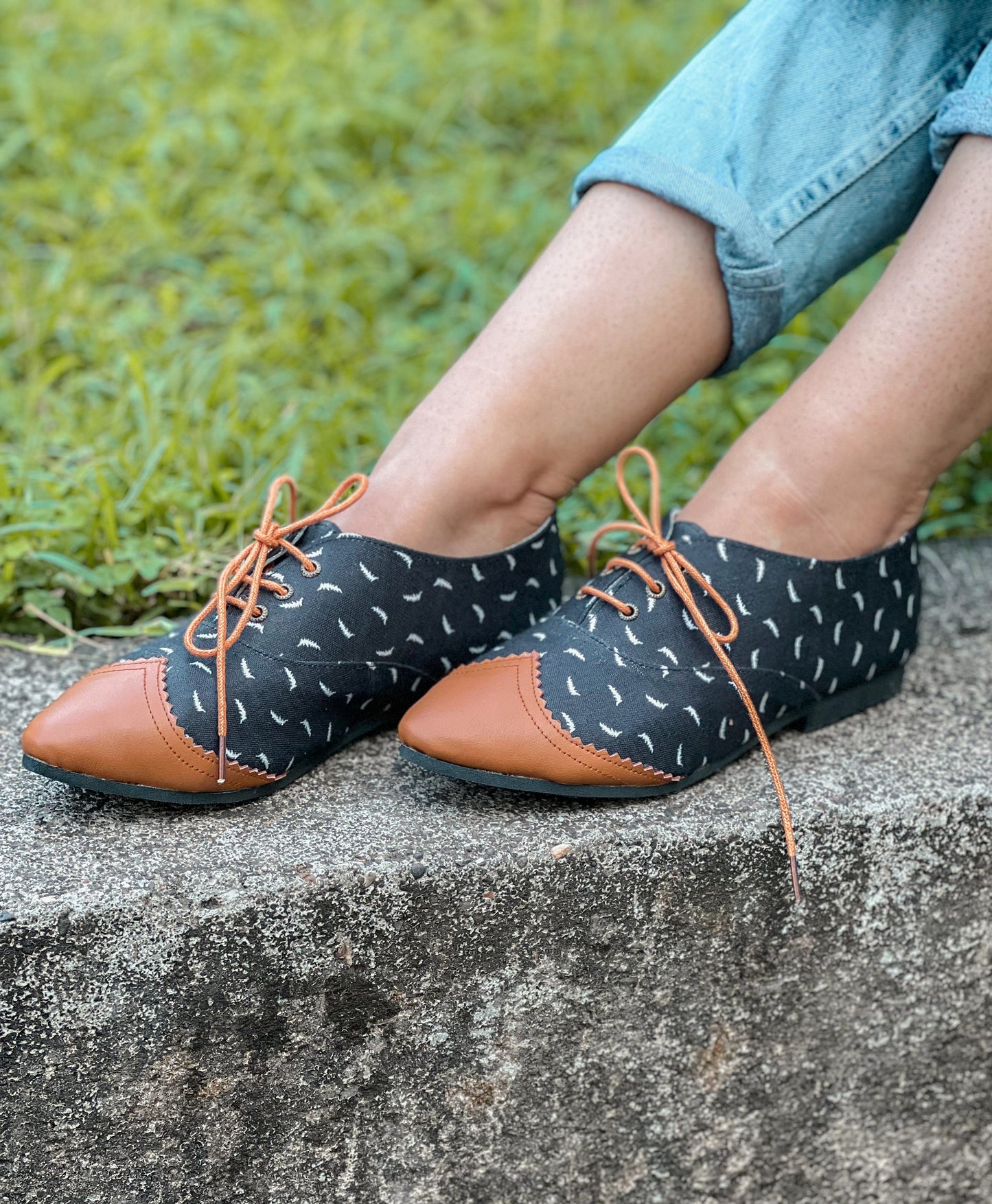 Flirty Feather Oxfords Shoes
