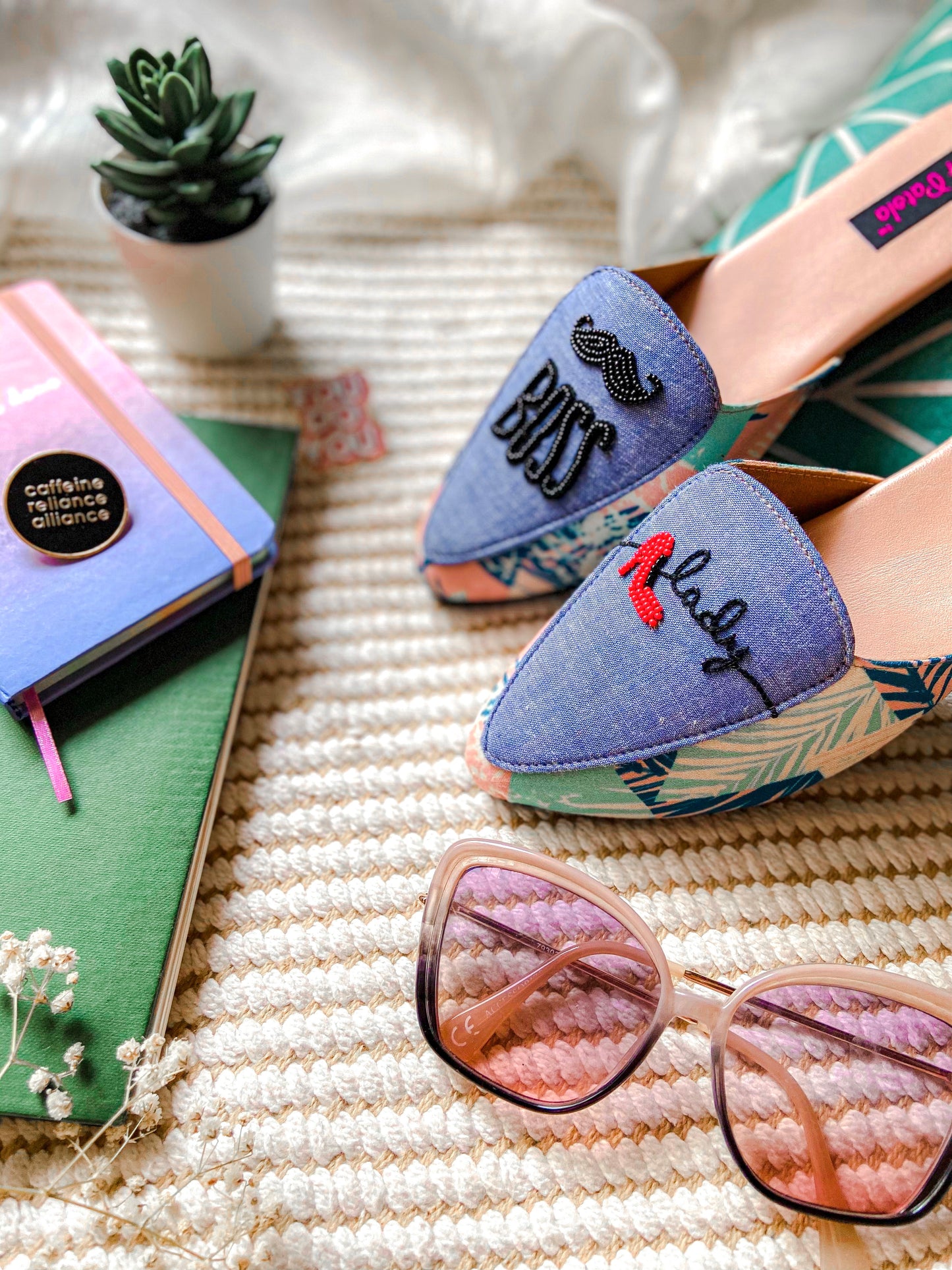 Boss Lady hustle Slip Ons