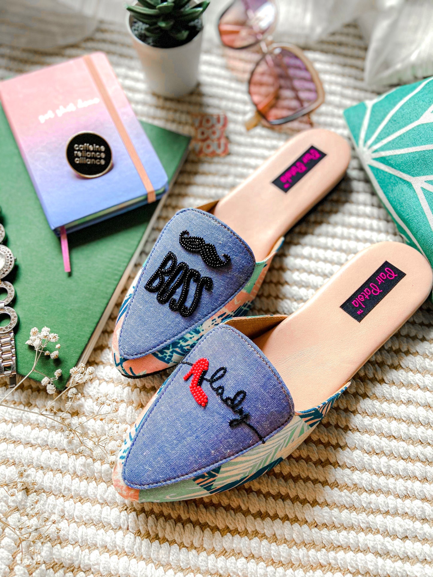 Boss Lady hustle Slip Ons