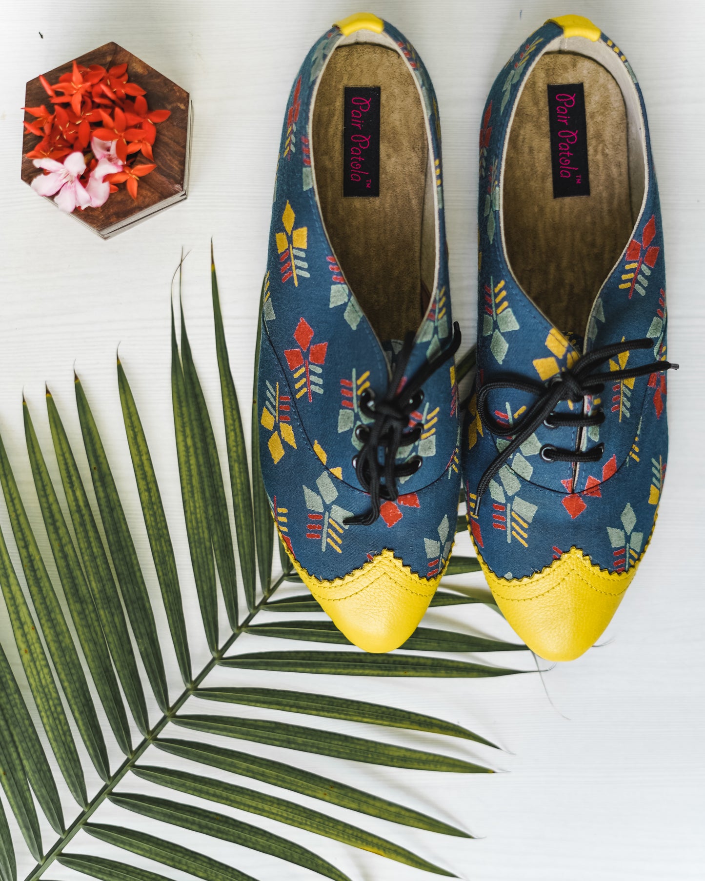 Dual Textured Printed Oxfords