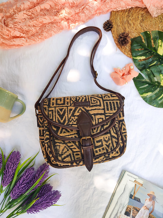 Hazel Hued Saddle Sling Bag