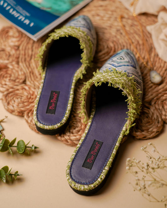 Peacock Elegance Slip Ons