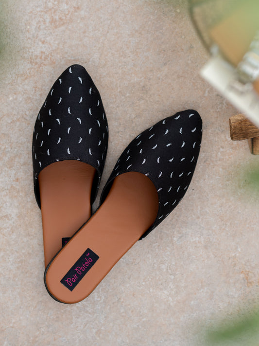 Black and Bling Slip-Ons