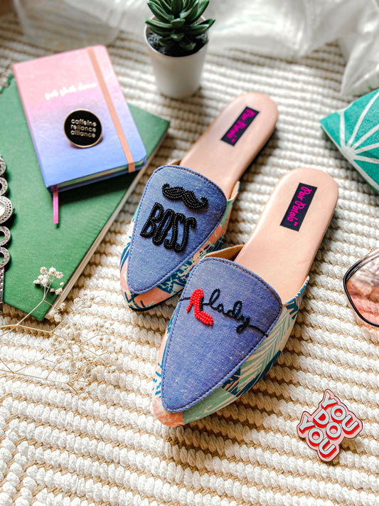 Boss Lady hustle Slip Ons