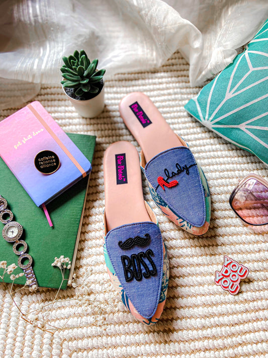 Boss Lady hustle Slip Ons