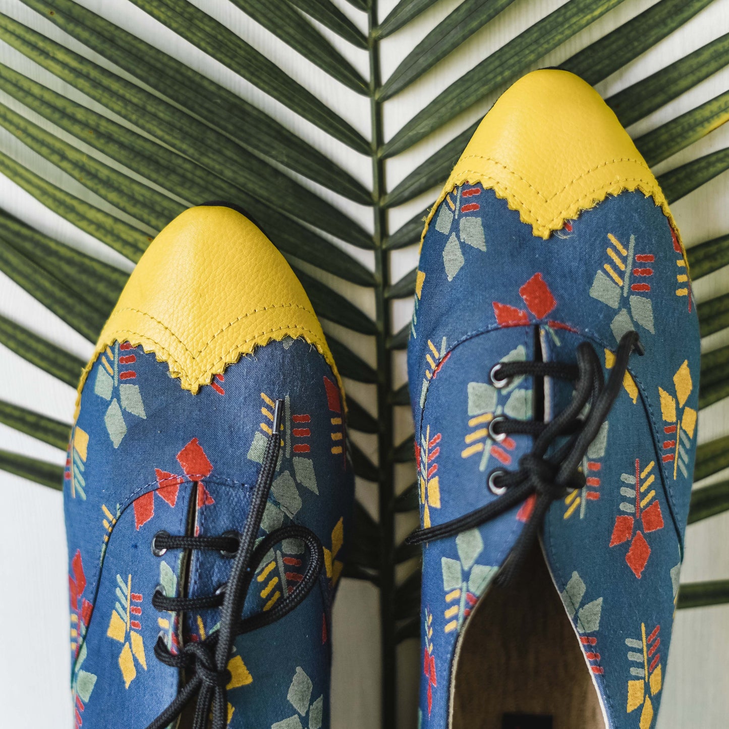 Dual Textured Printed Oxfords