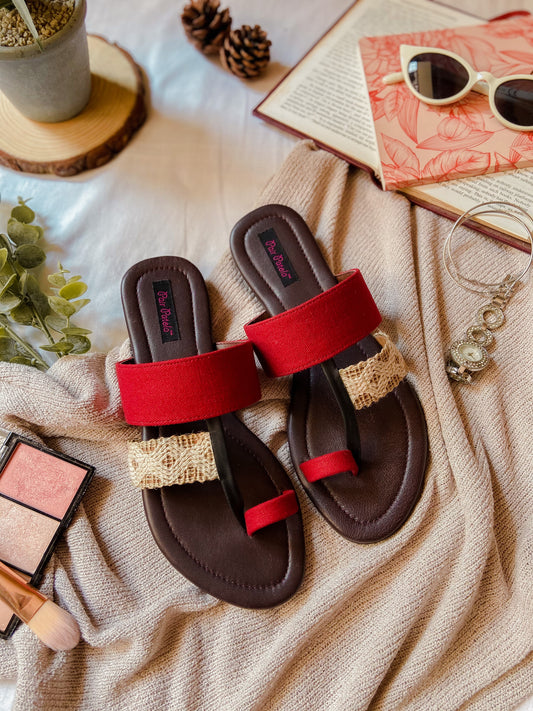 Spiced Up Scarlet Slip Ons